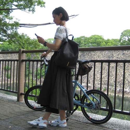 【handmade】 レザーナップサック handmade】 レザーナップサック