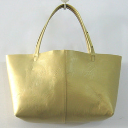 OTONA eco-bag Sサイズ プラチナゴールド　本革製  トートバッグ 2枚目の画像