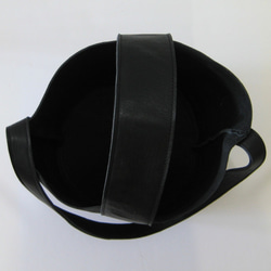 バケット ブラック　本革製　バケツ型バッグ 4枚目の画像