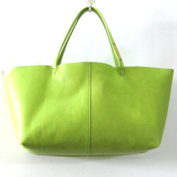 OTONA eco-bag Mサイズ neo green　本革製　トートバッグ 1枚目の画像