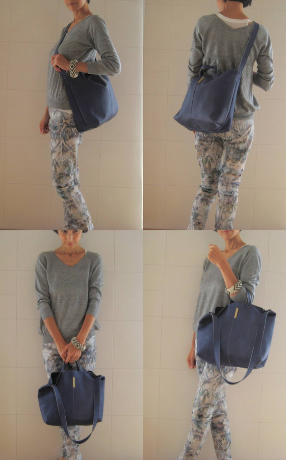 ショルダースモール ホワイト　本革製　2WAYショルダーバッグ 3枚目の画像