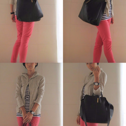 ショルダースモール ホワイト　本革製　2WAYショルダーバッグ 4枚目の画像