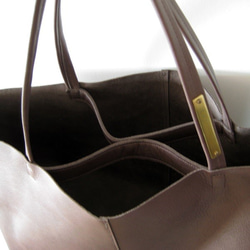 OTONA eco-bag VMサイズ ブラックベリー　本革製  トートバッグ 2枚目の画像