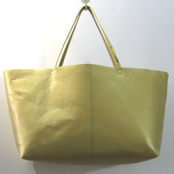 SQUARE color order (platinum-gold)  本革製　トートバッグ 2枚目の画像