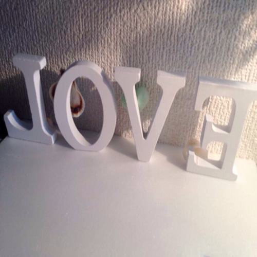 ホワイトシェル♡LOVEオブジェ 4個セット