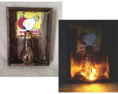 昭和レトロ◇バルブボトル電球置型LEDライト◇インテリア照明 フット