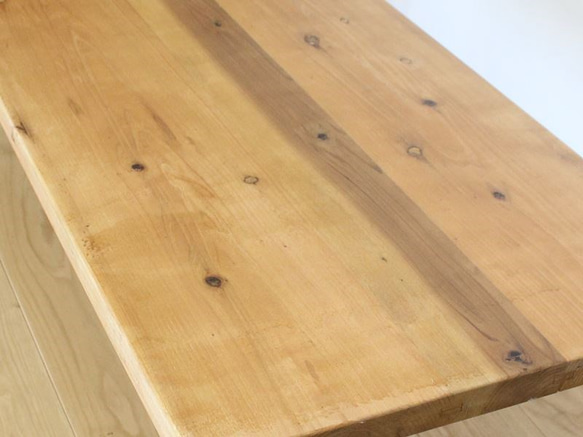 *メープル*天然杉の足場板と折れ脚(細)で作ったカフェ風カウンターローテーブル・座卓 3枚目の画像