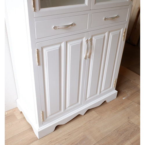 アーチホワイト（つや消しの白）の食器棚1 チェスト・キャビネット