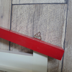 【送料値引き】【在庫有】おうち型網シェルフ　赤×ミルキーホワイト 3枚目の画像