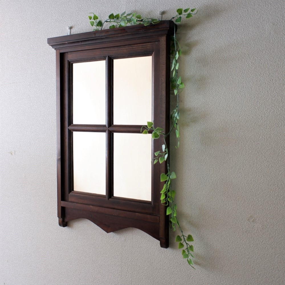 【在庫有】ウインドウミラー　ダークブラウン