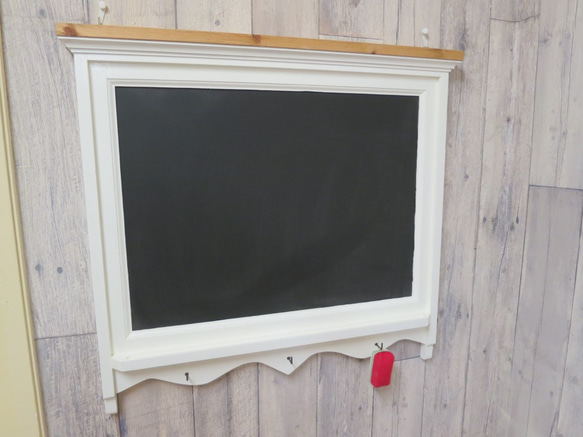 黒板横型　ミルキーホワイト×ナチュラル 4枚目の画像