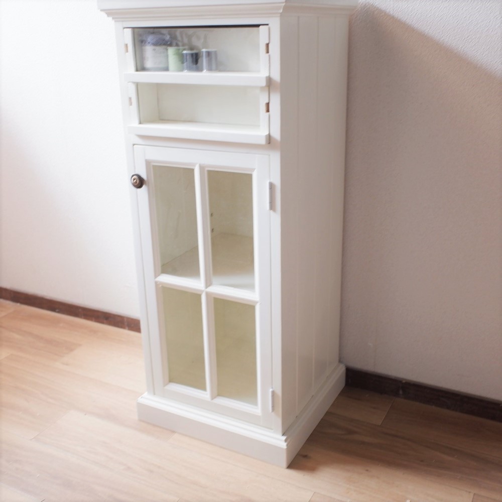 ソーイングキャビネット　ミルキーホワイト塗装　★取っ手が選べる★ 18,250円