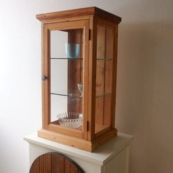 チーク総無垢 ガラスパンケース'80W ショーケース 陳列ケ－ス