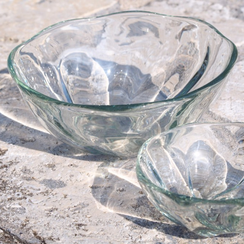 琉球ガラス　ガラス鉢　ペアガラス鉢  2個セット