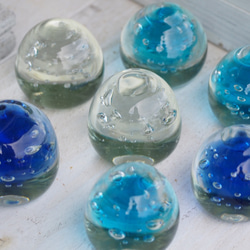 雨滴鎮紙迷你「琉球玻璃」（雨滴鎮紙） 第2張的照片