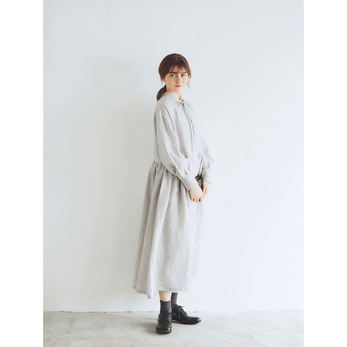 MAGALI マガリ　ワンピース　グレー 楽天市場】MAGALI マガリ ブラッシュド ベルギーリネン セミ
