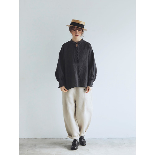 新品❗MAGALI シャンブレーリネン ファーマー プルオーバー トップス 極美品 MAGALIマガリシャンブレーリネン・ファーマー・プルオーバー