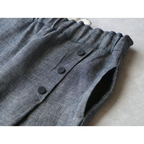 ツイルリネン・マリンパンツ／デニムブルー ロングパンツ MAGALI 通販