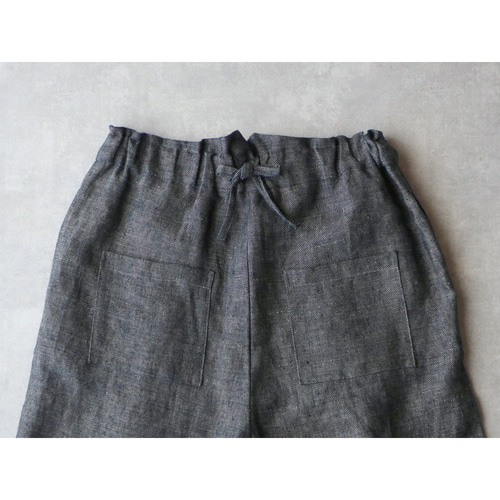 ツイルリネン・マリンパンツ／デニムブルー ロングパンツ MAGALI 通販