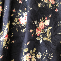 【SALE】チューリップの花ジャガードスカート（ネイビー） 2枚目の画像