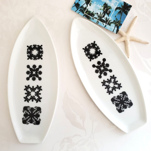 送料無料】キルト柄サーフボードプレートM/ギフトAlohilani /Hawaii