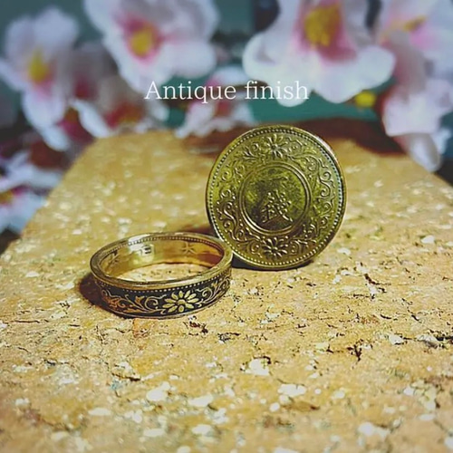 日本古銭 アンティークor磨きコインリング 指輪・リング CREAST 通販