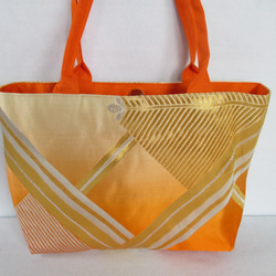 38 帯 バッグ トートバッグ 帯リメイク A4サイズ入ります