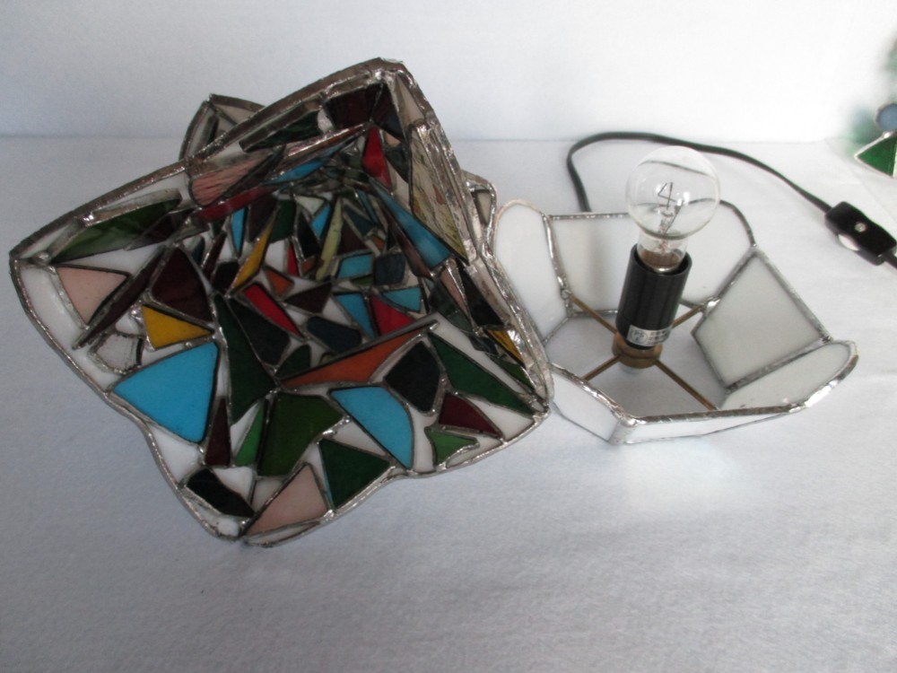 ステンドグラス　クリスマス ツリーランプ