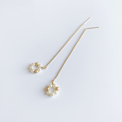 14kgf/Petit pearl flower 【American pierce】 2枚目の画像