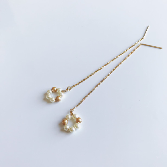 14kgf/Petit pearl flower 【American pierce】 4枚目の画像