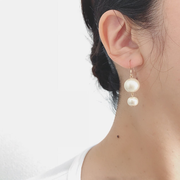 14kgf/twin cotton pearl 【pierce】 2枚目の画像