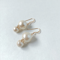 14kgf/twin cotton pearl 【pierce】 3枚目の画像