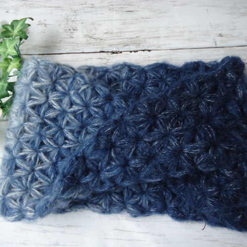 リフ編みのスヌード♡ お花柄 スヌード amiami♪ 通販 7918769｜Creema