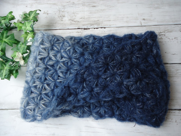 リフ編みのスヌード♡ お花柄 スヌード amiami♪ 通販 7918769｜Creema