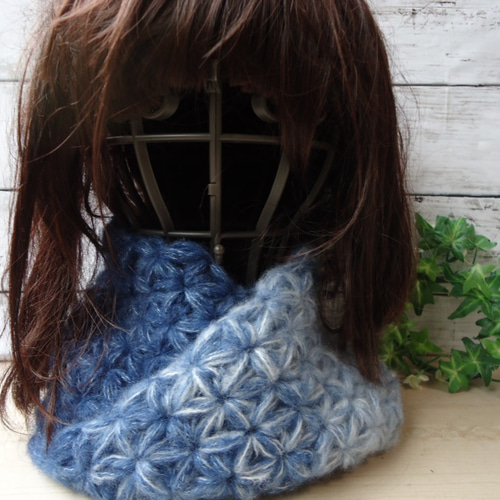 リフ編みのスヌード♡ お花柄 スヌード amiami♪ 通販 7918769｜Creema