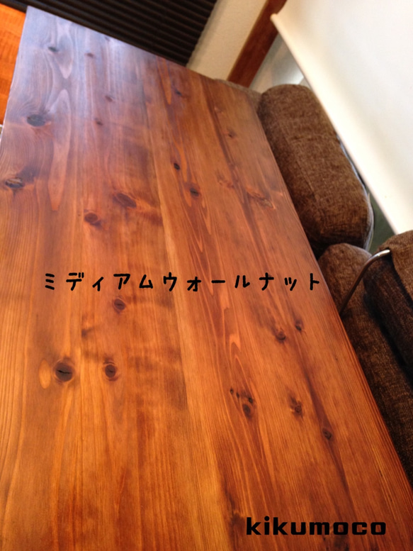 のんたん様専用ページです♪シンプルでオシャレな国産杉のアンティーク風テーブル♪ 3枚目の画像
