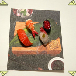 小さなお寿司4種盛りビアス(黒) 1枚目の画像