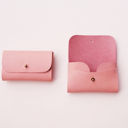 ✻　名刺入れ　カードケース　✻　牛革　✻　 桜ピンク色　✻   　　　✻174✻ 1枚目の画像