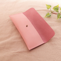 ✻　桜ピンク　✻　使い勝手の良い シンプルな牛革ペンケース　✻　✻46✻ 2枚目の画像