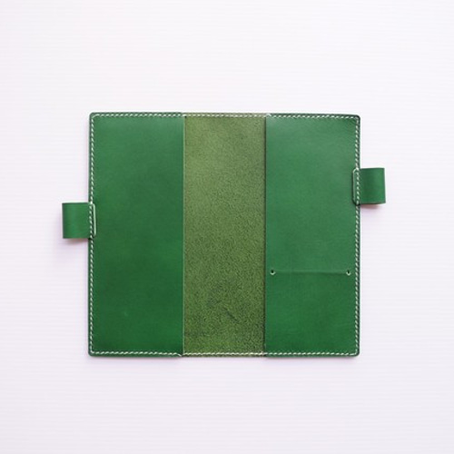 ✻ ほぼ日 weeks 用 ✻ 手帳カバー ✻ 牛革 ✻ 森林グリーン