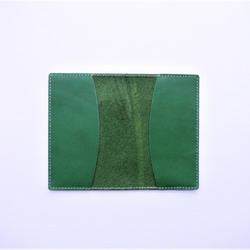 『　税務手帳カバー　』　✻　牛革　森林グリーン色　✻ 4枚目の画像