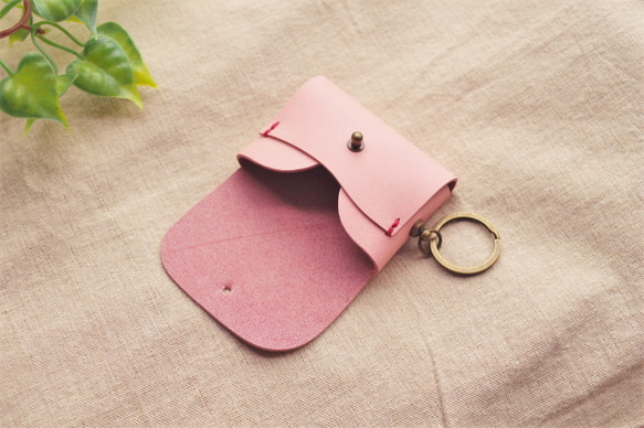 ✻　スマートキーケース　～Simple～　✻ 　牛革　✻　桜ピンク色　✻　　　✻61✻ 3枚目の画像