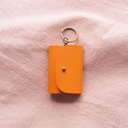 ✻　スマートキーケース　～Simple～　✻ 　牛革　✻　濃キャメルオレンジ色　✻　⑳ 6枚目の画像