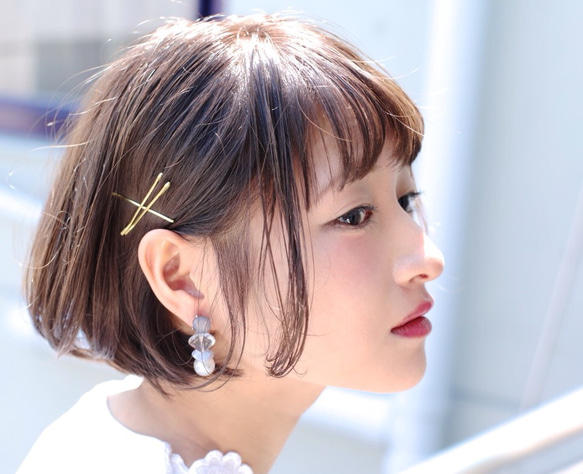 Loose pierce/earring GRAY 2枚目の画像