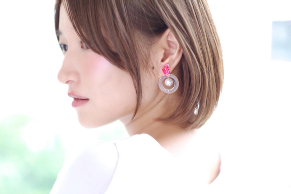 syrupshabom pierce/earring PINK 3枚目の画像