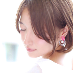 syrupshabom pierce/earring PINK 4枚目の画像