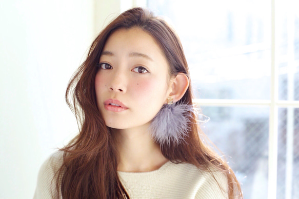 Bell pierce beige 1点のみ sale30%off 2枚目の画像