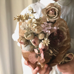 布花 いろんな薔薇の花束を アートフラワー 布花 suMire-bouquet 通販