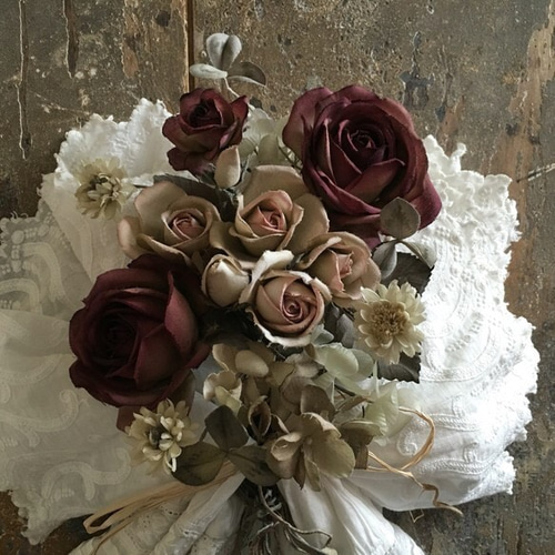 布花 時を経た今〜花束 suMire-bouquet 立体・オブジェ 布花