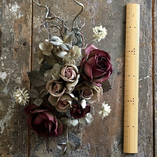 布花 時を経た今〜花束 suMire-bouquet 立体・オブジェ 布花